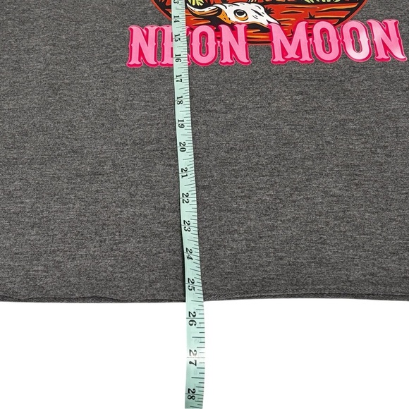 NEON MOON - SIZE LARGE - GRAY - LONG SLEEVES AND BRIGHT GRAPHIC ON FRONT B21 - Picture 5 of 8
